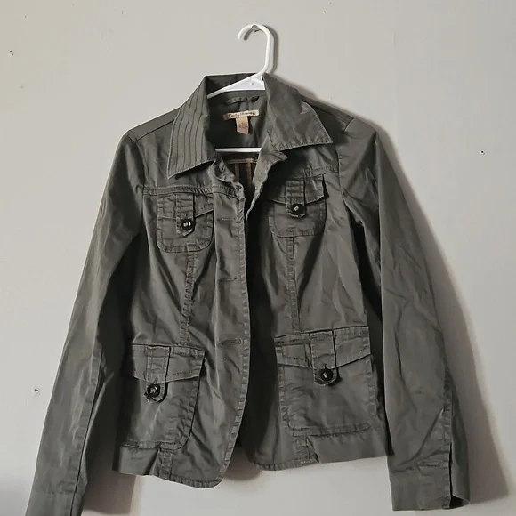 Lucky Brand Women’s 4 Pocket Military Army Green Field Utility Jacket - Picture 1 of 4